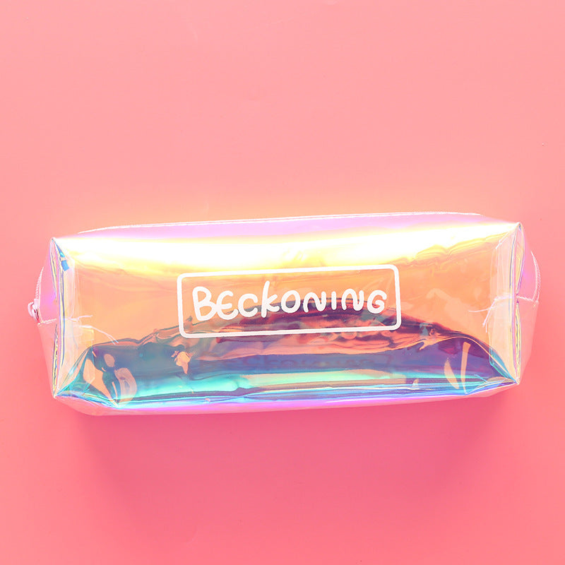 Wholesale New Large Capacity Cool Laser PVC Pencil Case