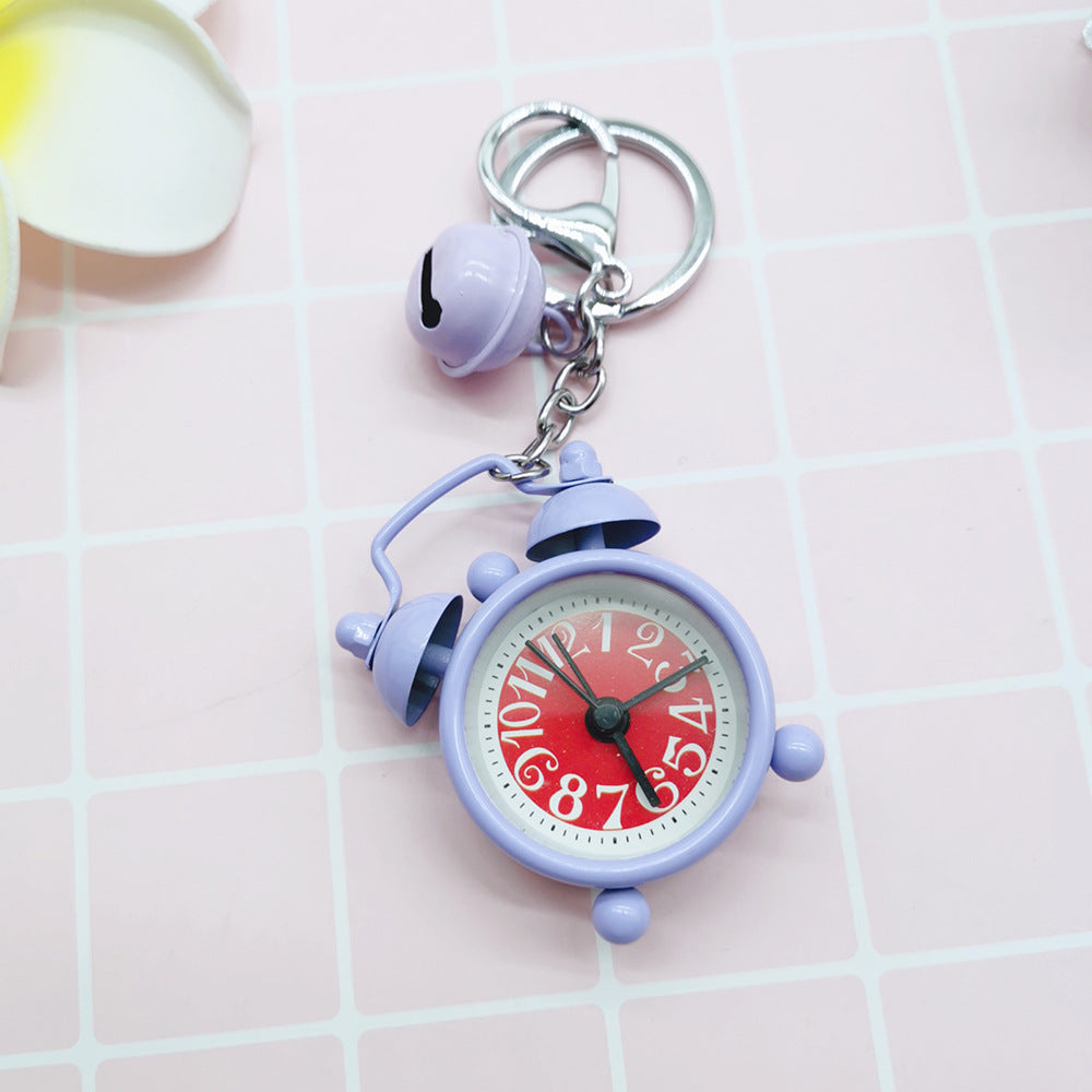 Wholesale Mini Alarm Clock Alloy Keychain