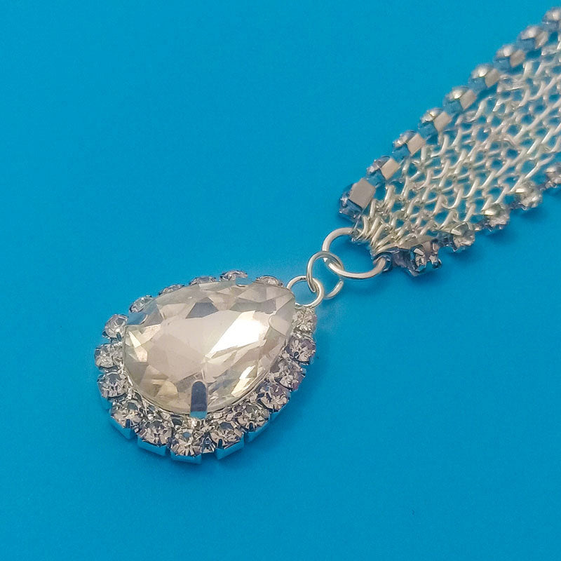 Wholesale Crystal Drop Brow Pendant Head Necklace