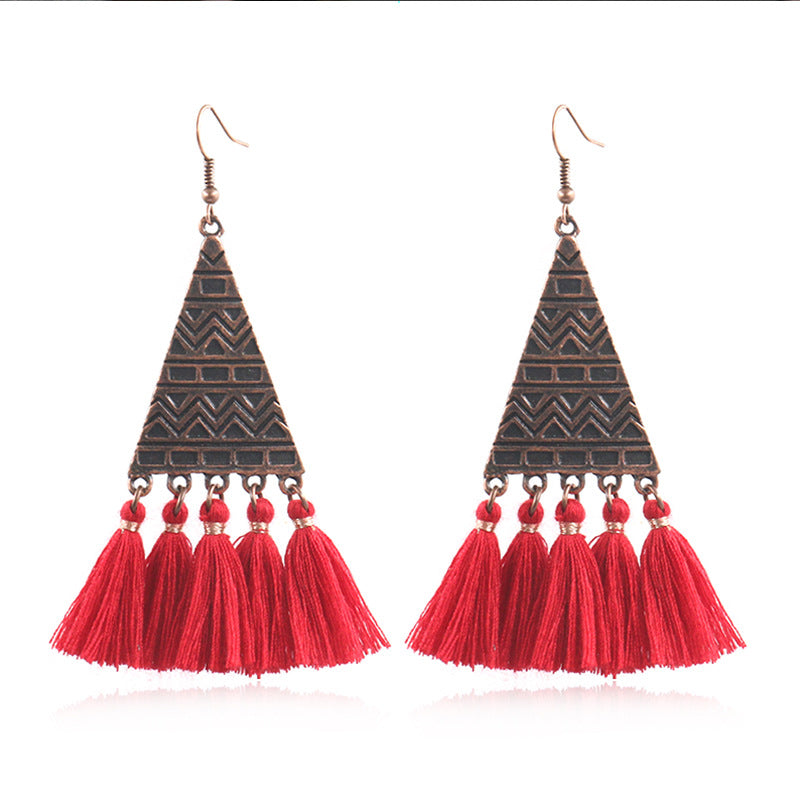 Wholesale Bohemian Long Vintage Tassel Earrings