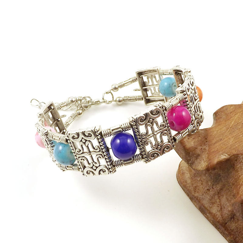 Wholesale Vintage Fashion Silver Bead Bracelet