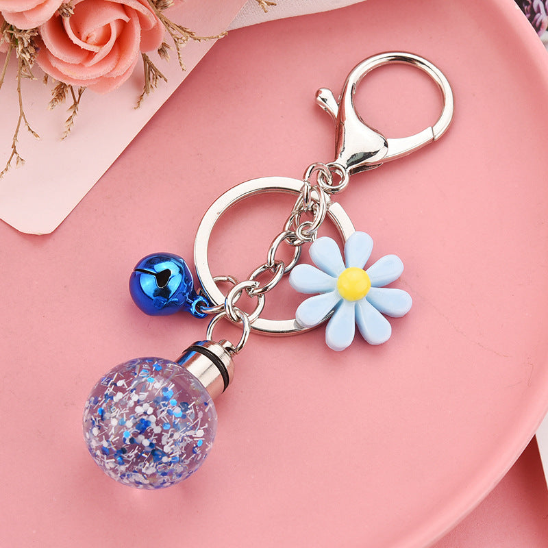 Wholesale Special Mini Glowing Ball Creative Ball Auto-Transform Light Crystal Keychain