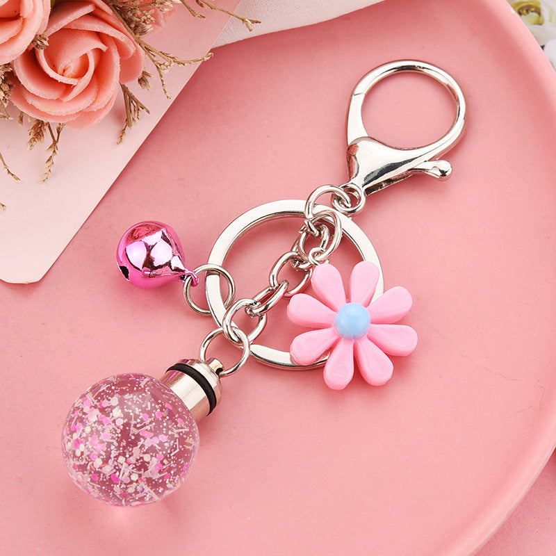 Wholesale of Mini Glowing Balls with Automatic Transformation of Light Crystals Glass Keychain