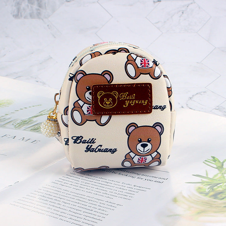Wholesale PU Cute Little Bear Zero Wallet Keychain
