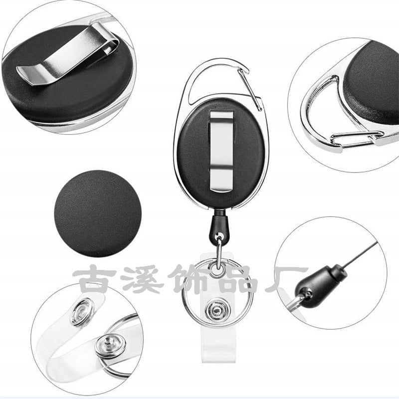 Wholesale Metal Badge Reels carabiner with diamond extension