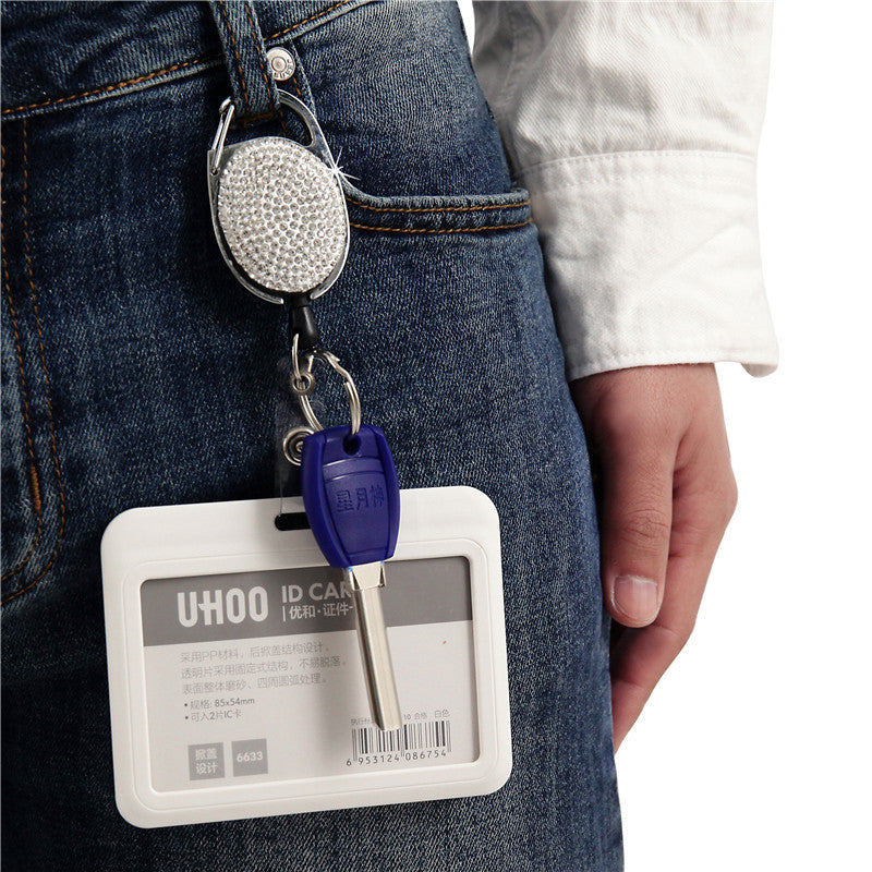 Wholesale Metal Badge Reels carabiner with diamond extension