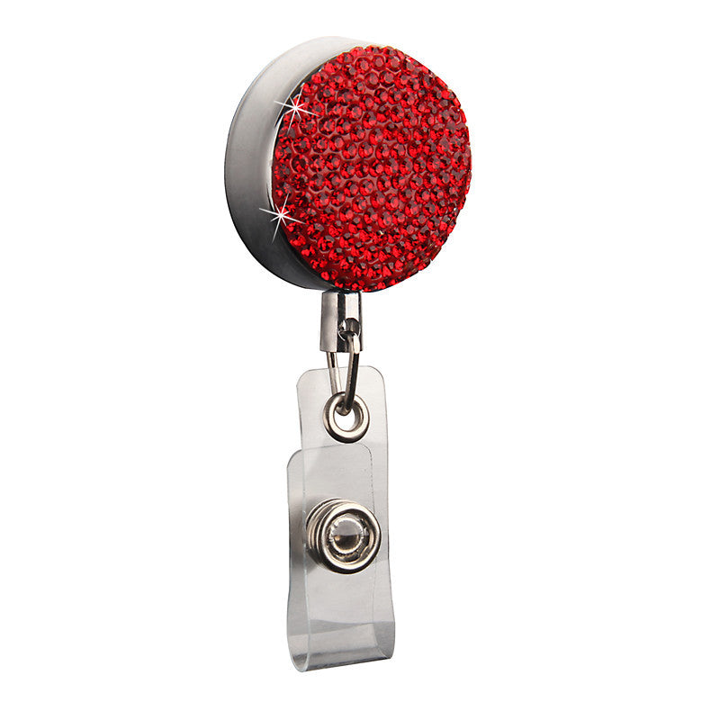 Wholesale Badge Reels Metal Badge Reels Diamond Retractable Keychain