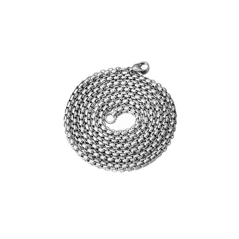 Wholesale Personality trendy titanium steel hip-hop necklace men's trendy disco all-match hiphop pendant long sweater chain pendant