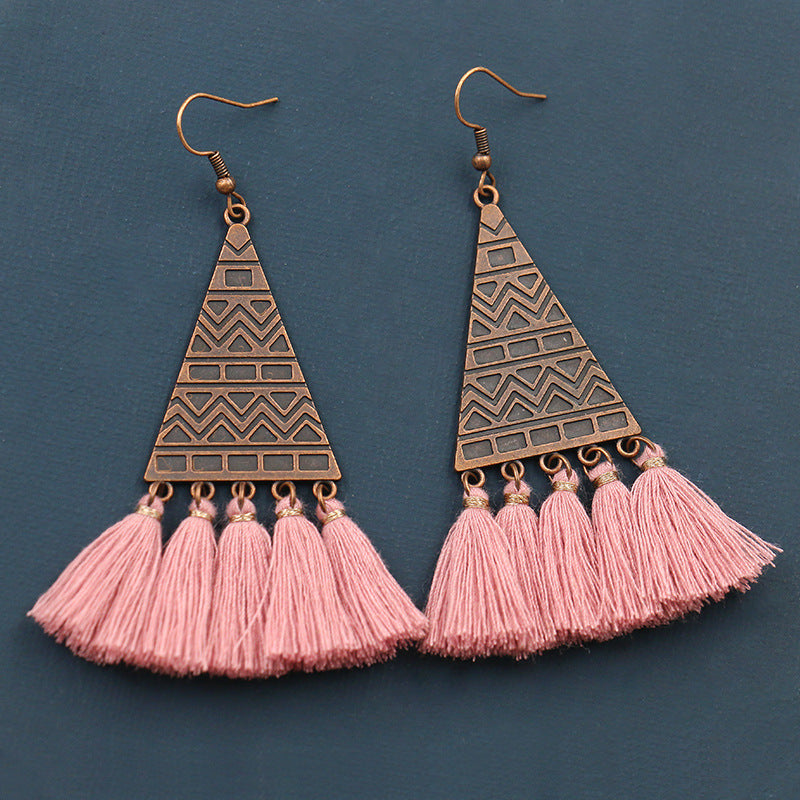 Wholesale Bohemian Long Vintage Tassel Earrings