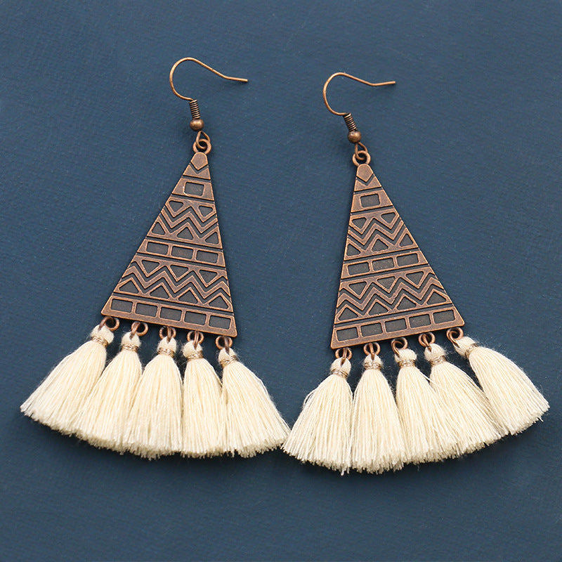 Wholesale Bohemian Long Vintage Tassel Earrings