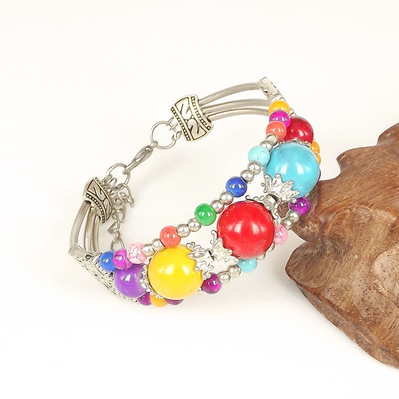 Wholesale Vintage Fashion Silver Bead Bracelet