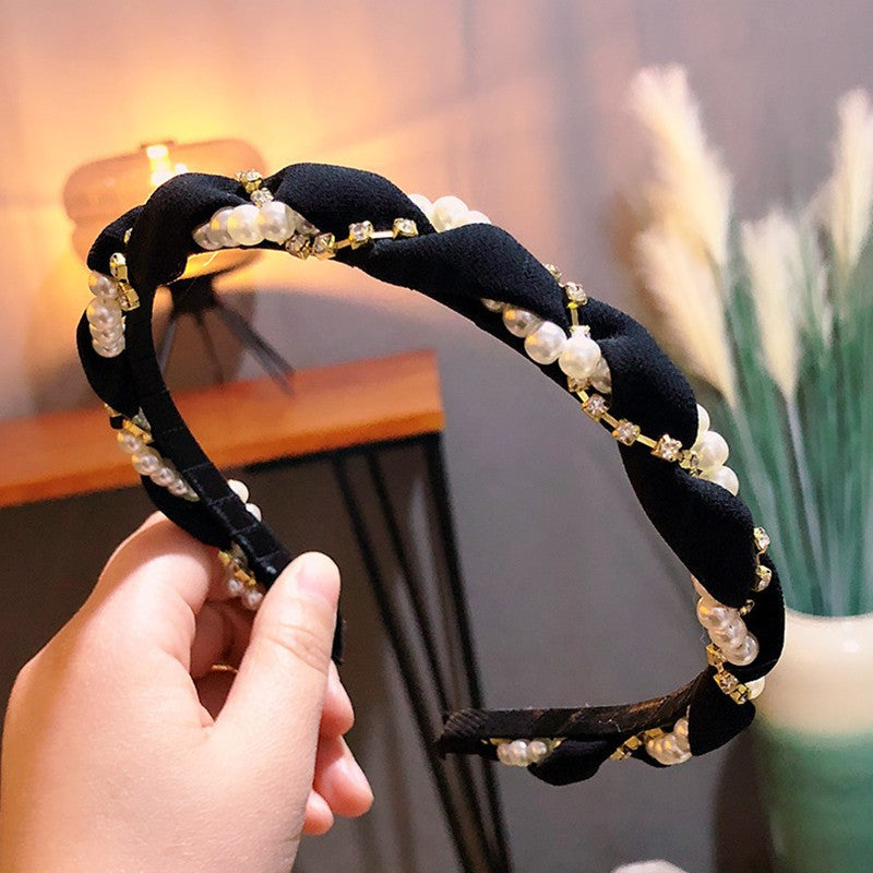 Wholesale Pearl Braided Headband