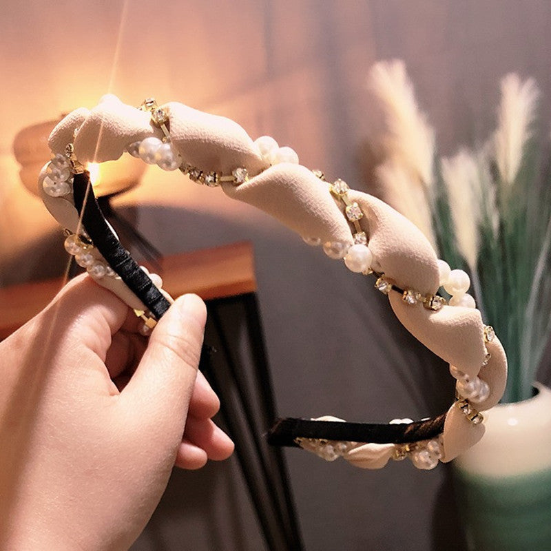 Wholesale Pearl Braided Headband