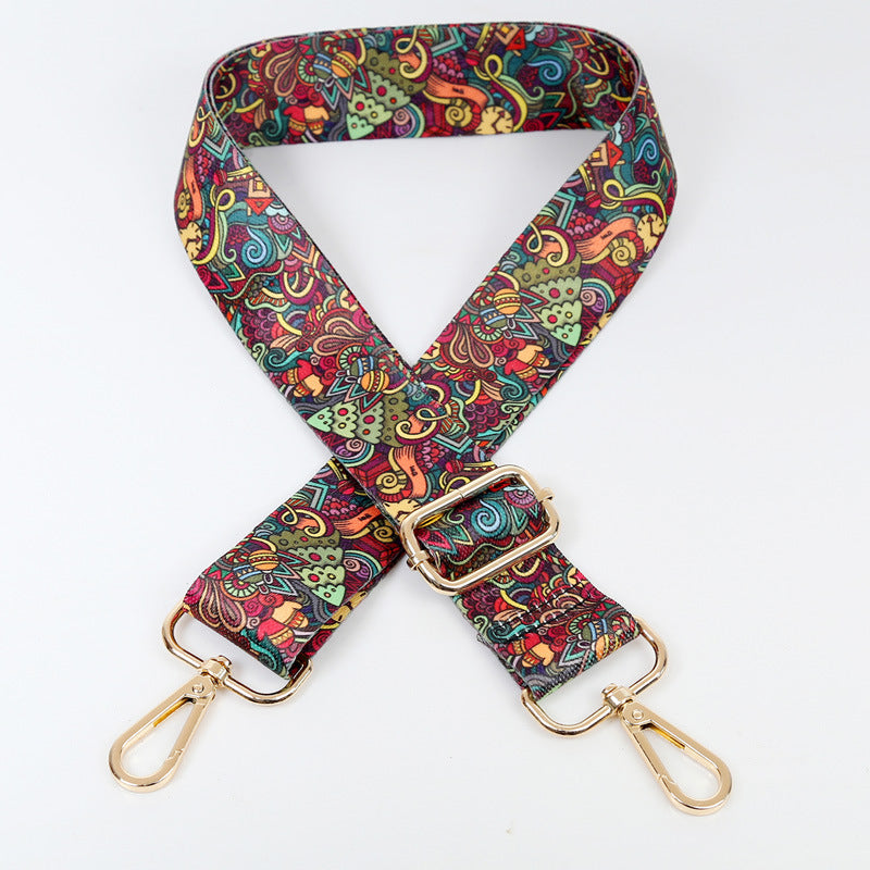Wholesale Ethnic Style Contrasting Wide Shoulder Straps Polyester Adjustable Women's Bag Straps
