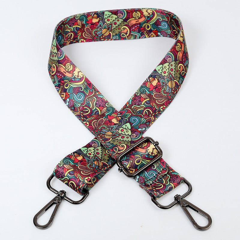Wholesale Ethnic Style Contrasting Wide Shoulder Straps Polyester Adjustable Women's Bag Straps