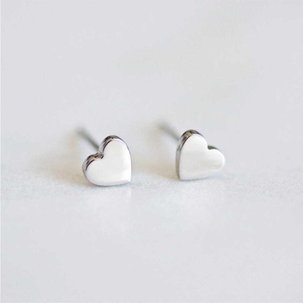 Wholesale Heart Simple Stainless Steel Earrings