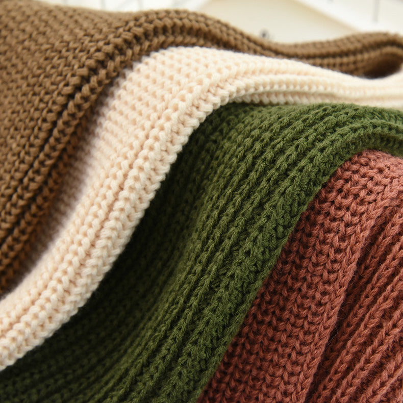 Wholesale Autumn and Winter Color Block Knitted Scarf for Women