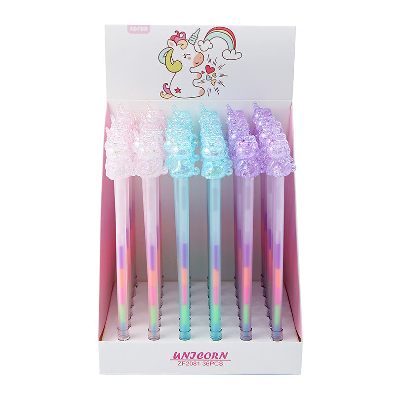Wholesale 36pcs Plastic Unicorn Gel Pen