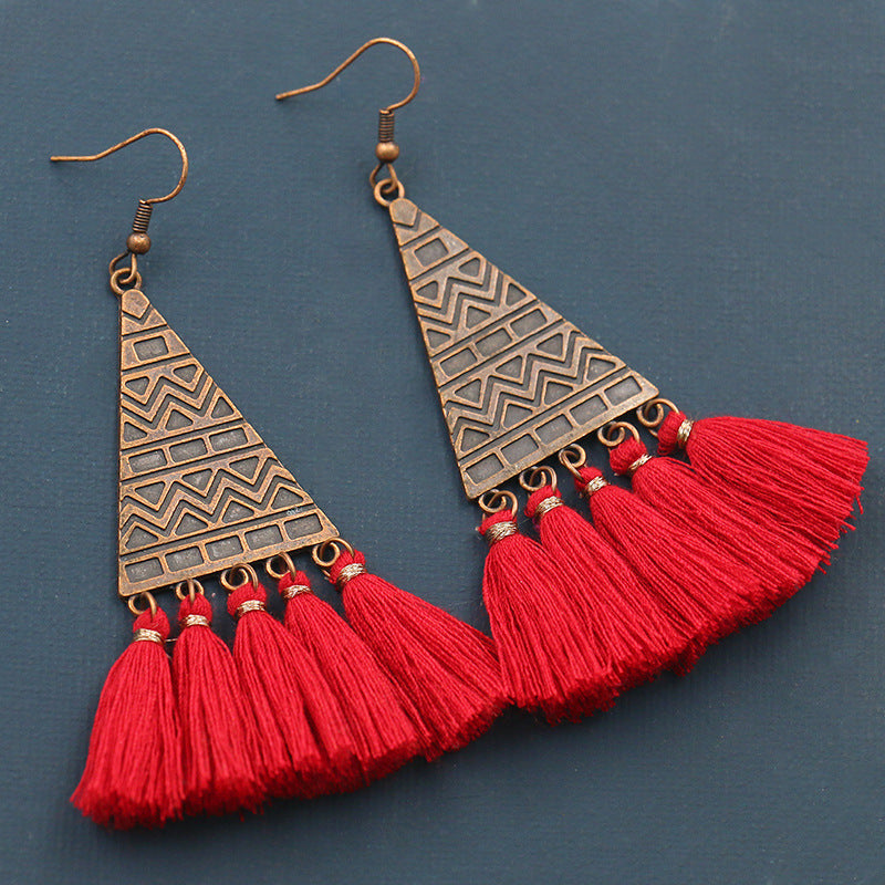 Wholesale Bohemian Long Vintage Tassel Earrings