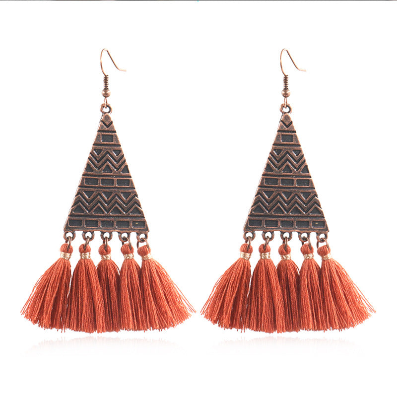 Wholesale Bohemian Long Vintage Tassel Earrings