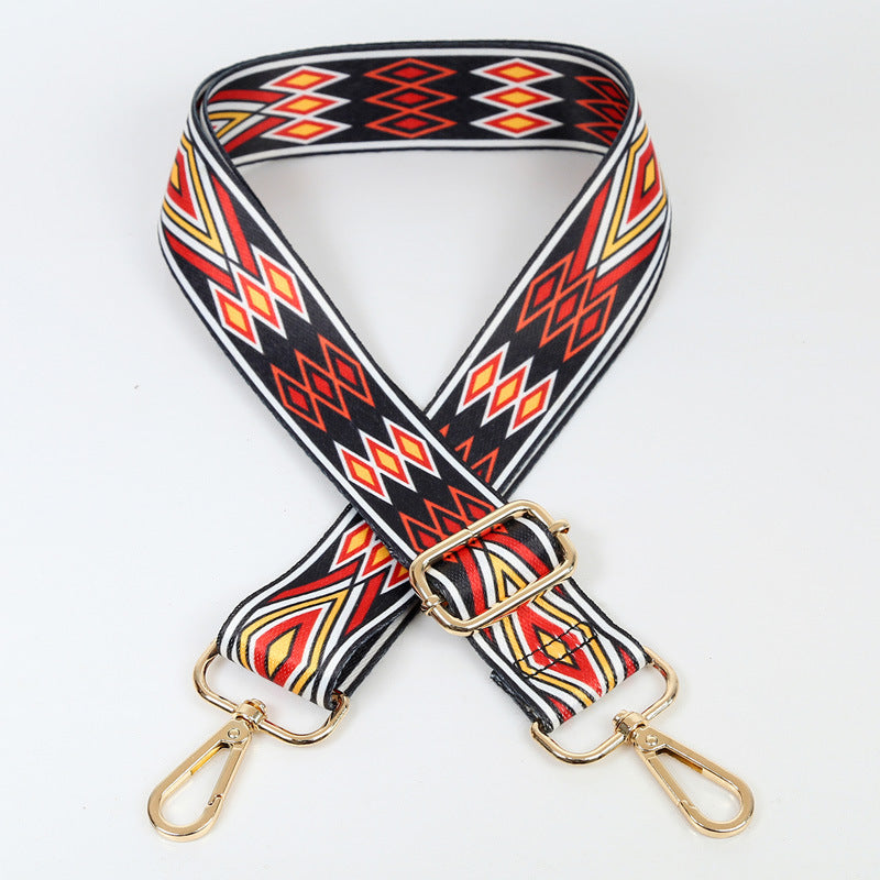Wholesale Ethnic Style Contrasting Wide Shoulder Straps Polyester Adjustable Women's Bag Straps