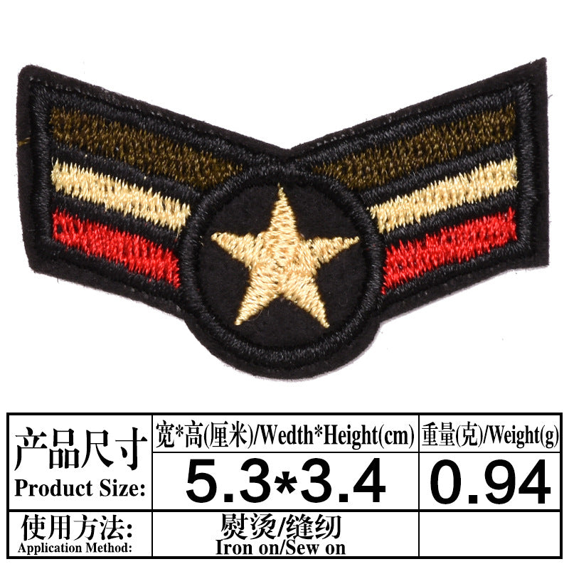 Wholesale Modern Embroidered Iron On Patches Set 9Pcs Military Style Badges For DIY Clothing Chic Party Fashion Accessory Boutique Resale