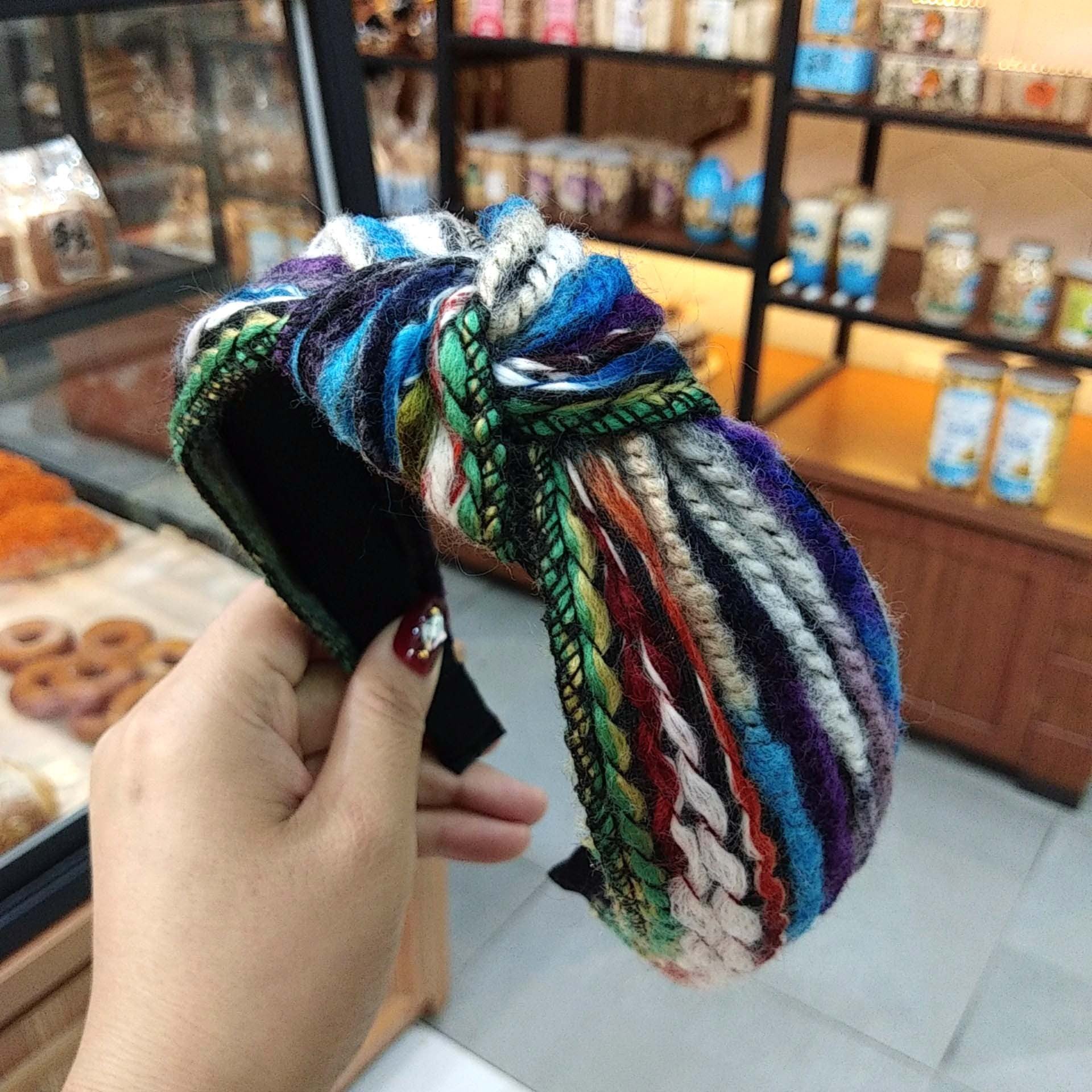 Wholesale Mixed Color Wool Knotted Hair Bands