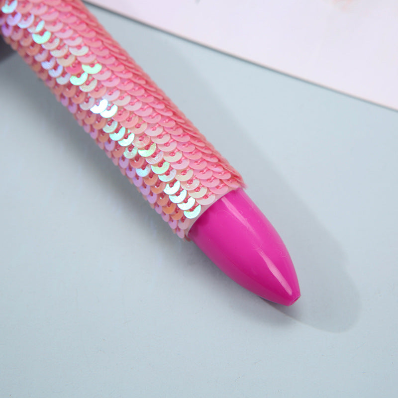 Wholesale Sequin Multicolor Rainbow Ballpoint Pen
