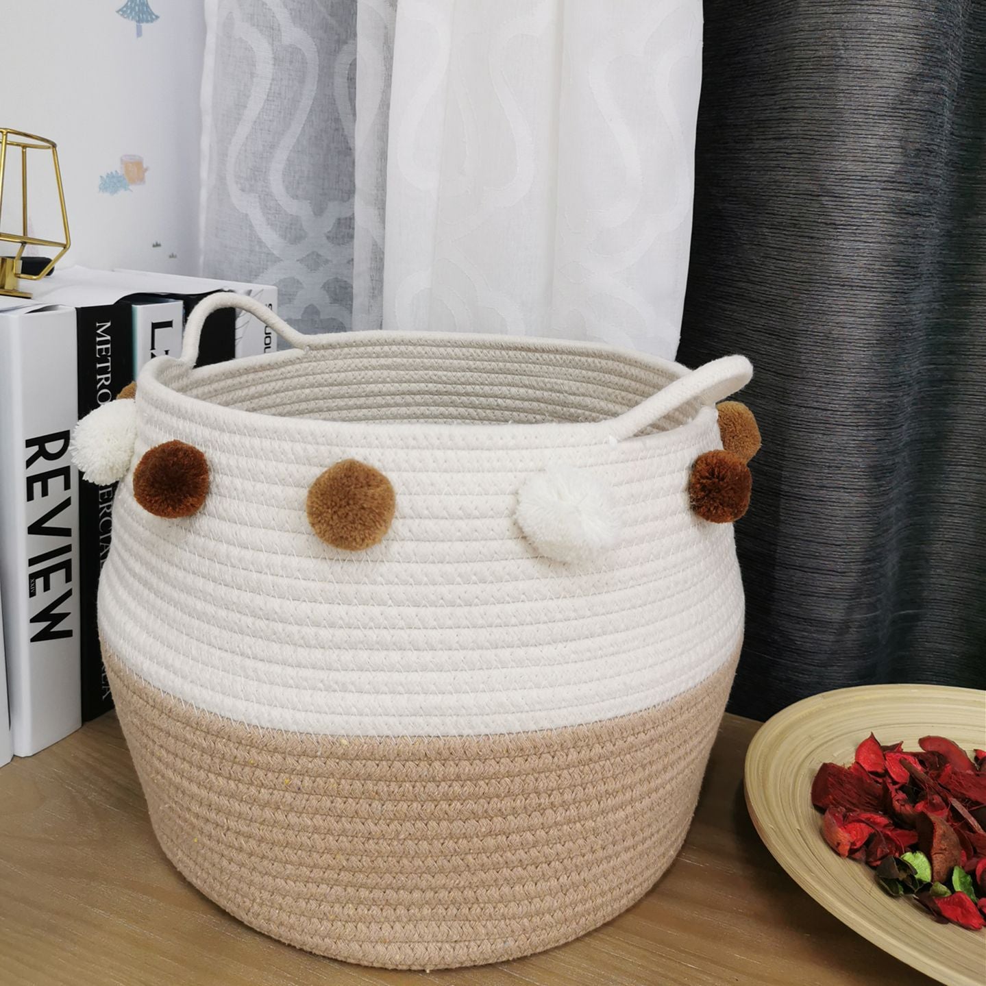 Wholesale Cotton Rope Foldable Storage Bucket
