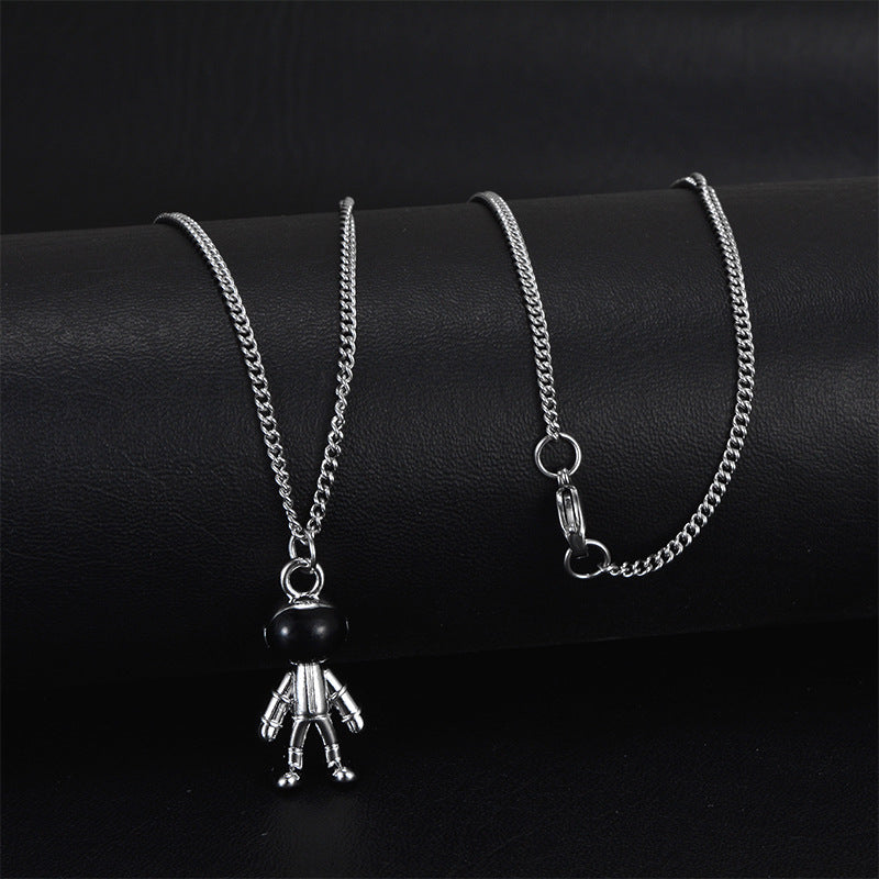 Wholesale Personality trendy titanium steel hip-hop necklace men's trendy disco all-match hiphop pendant long sweater chain pendant