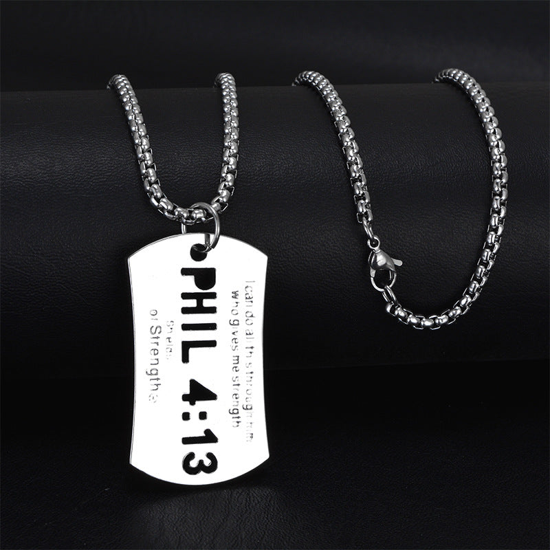 Wholesale Personality trendy titanium steel hip-hop necklace men's trendy disco all-match hiphop pendant long sweater chain pendant
