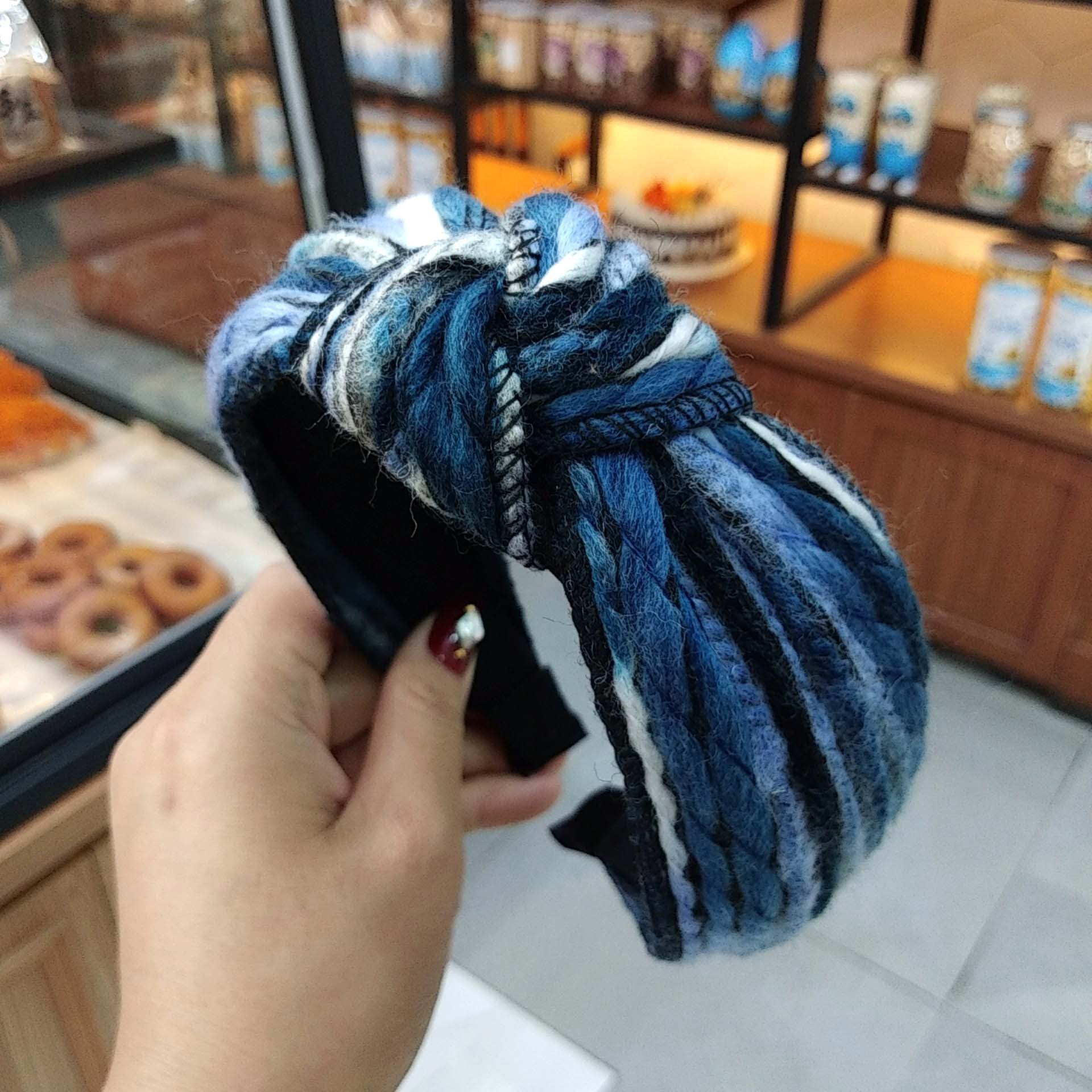 Wholesale Mixed Color Wool Knotted Hair Bands