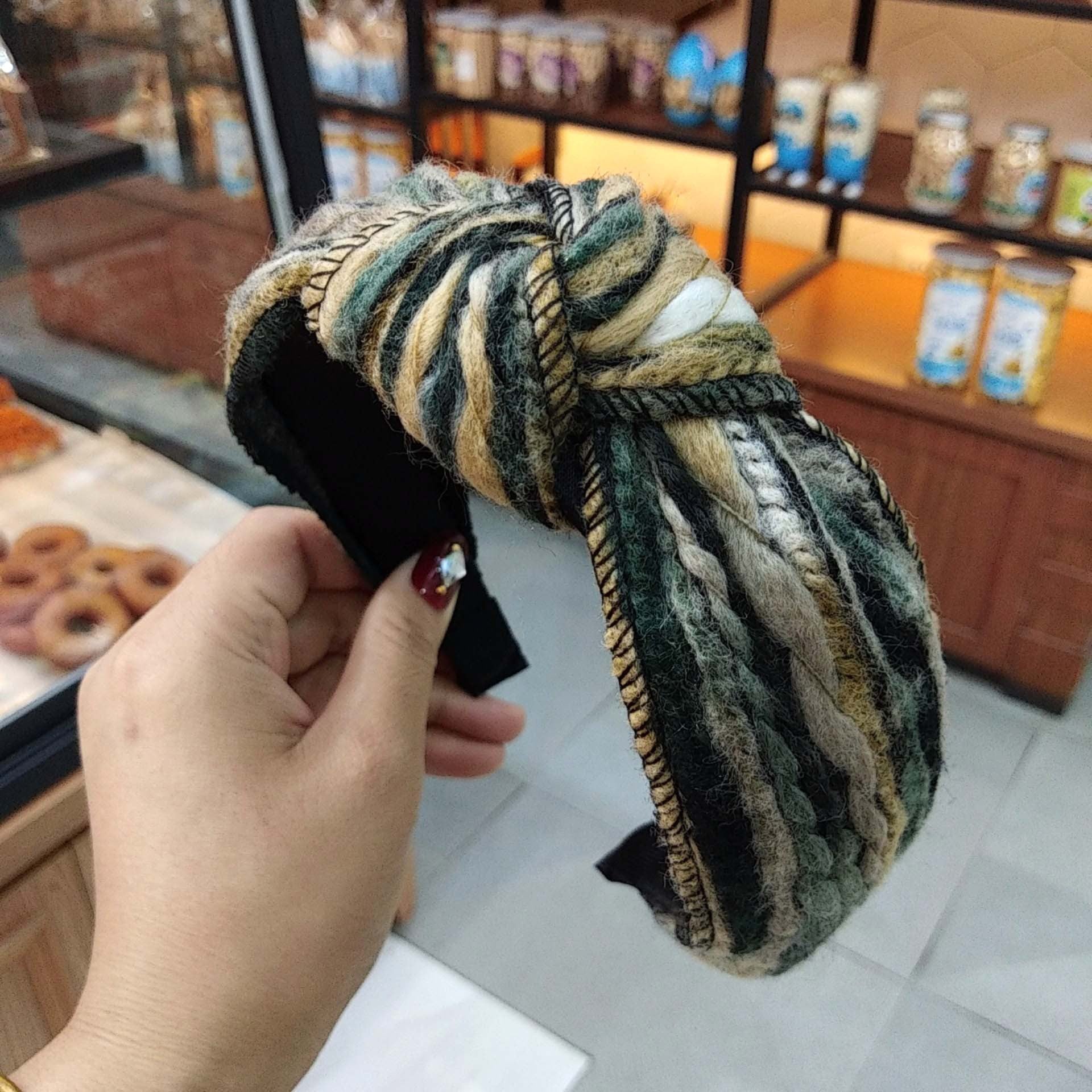 Wholesale Mixed Color Wool Knotted Hair Bands