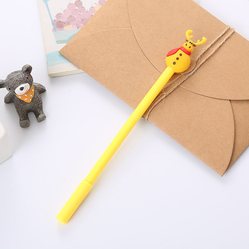 Wholesale Christmas Cartoon Elk Plastic Gel Pen