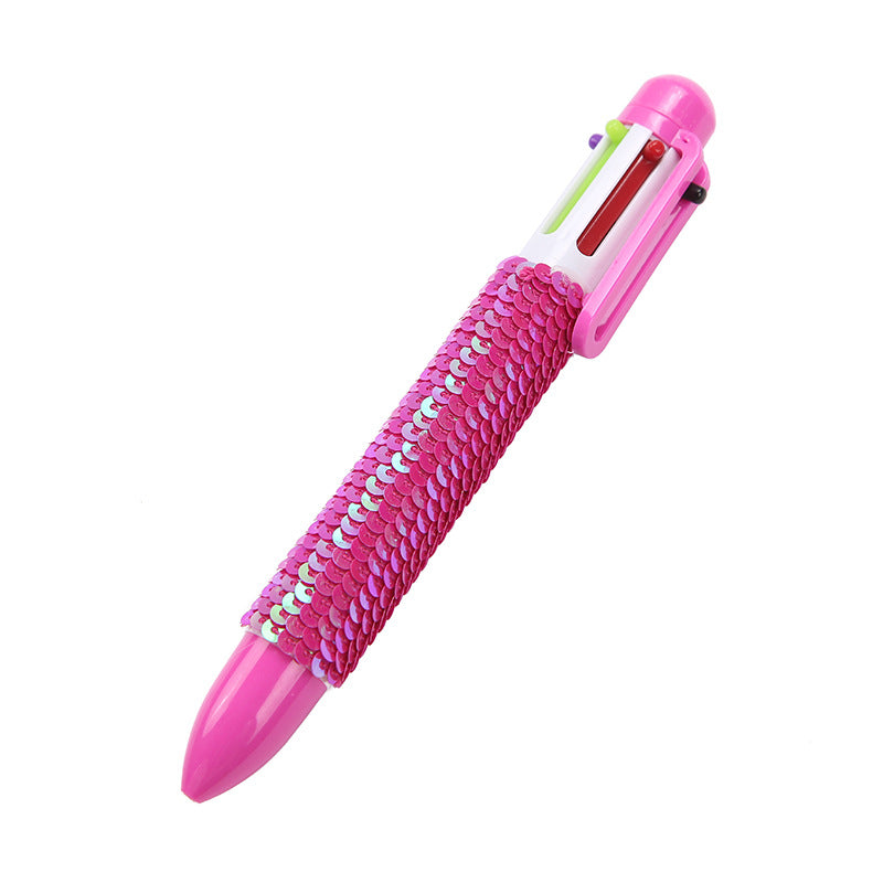 Wholesale Sequin Multicolor Rainbow Ballpoint Pen