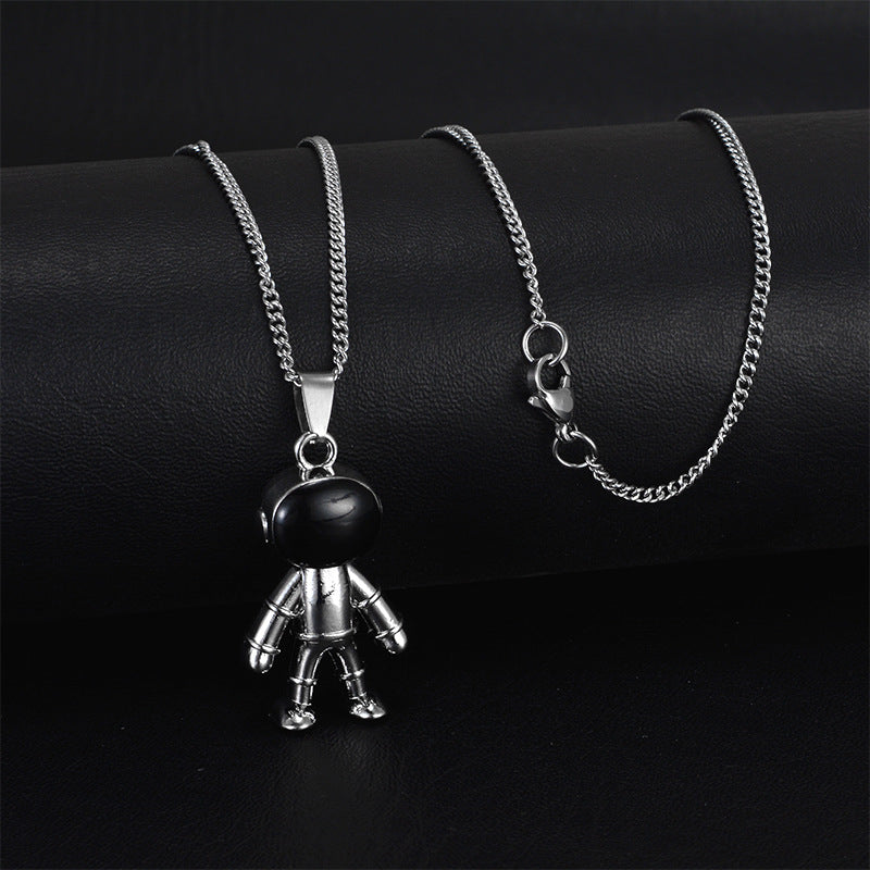 Wholesale Personality trendy titanium steel hip-hop necklace men's trendy disco all-match hiphop pendant long sweater chain pendant