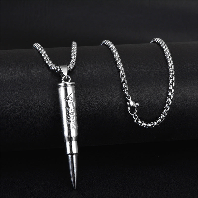 Wholesale Personality trendy titanium steel hip-hop necklace men's trendy disco all-match hiphop pendant long sweater chain pendant