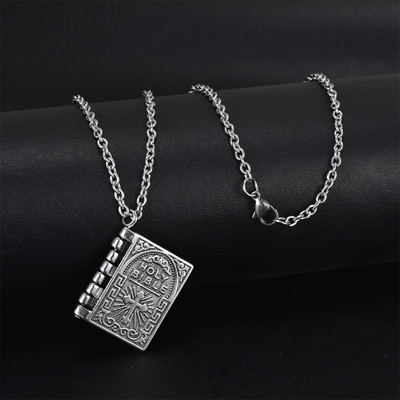 Wholesale Personality trendy titanium steel hip-hop necklace men's trendy disco all-match hiphop pendant long sweater chain pendant