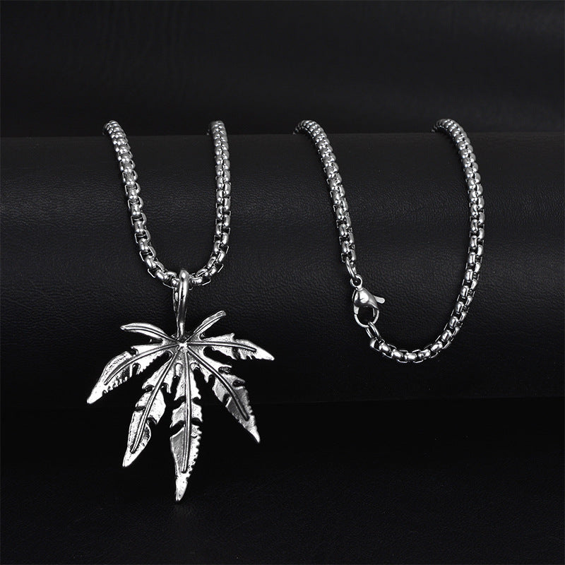 Wholesale Personality trendy titanium steel hip-hop necklace men's trendy disco all-match hiphop pendant long sweater chain pendant