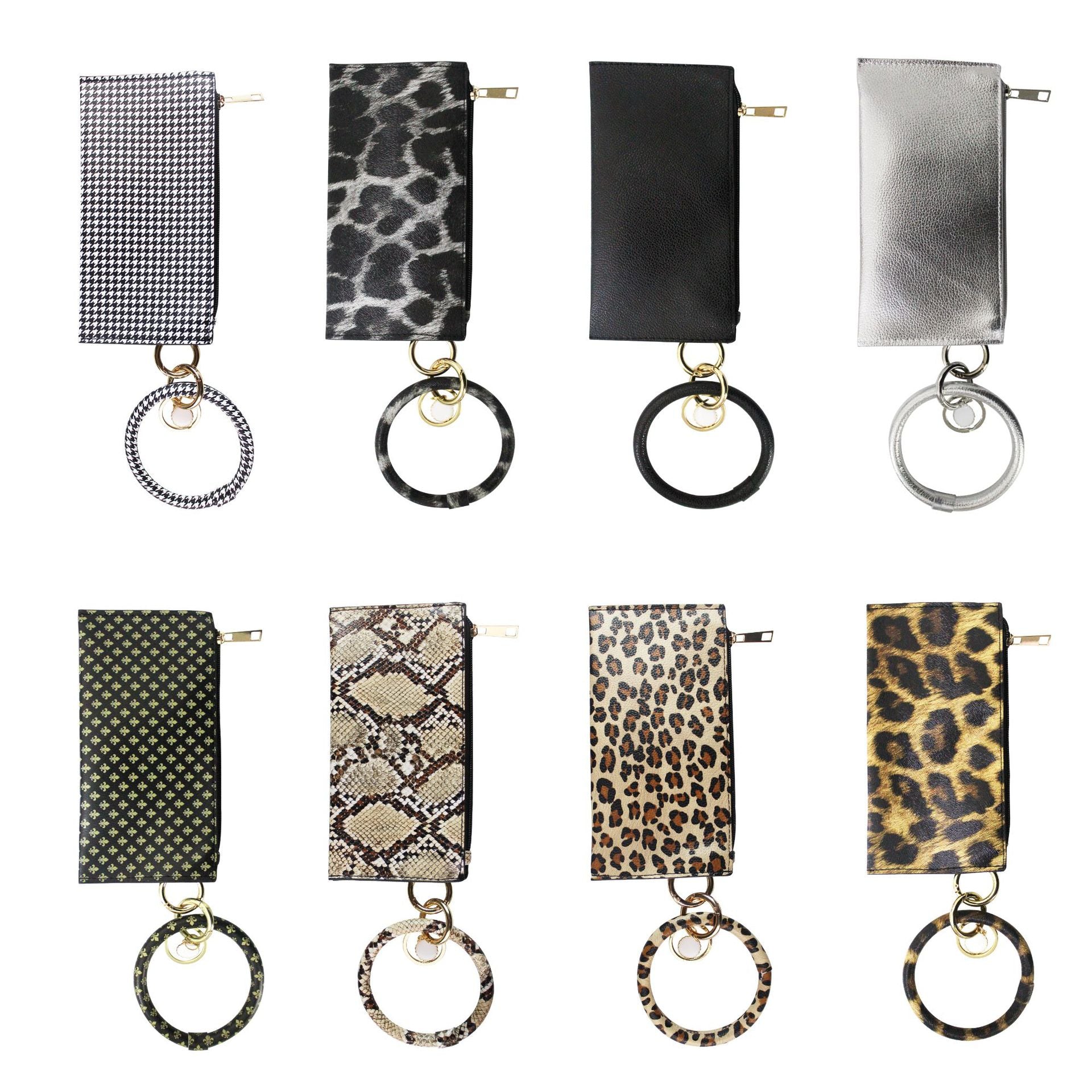 Wholesale Leopard Wallet Wrist Keychain