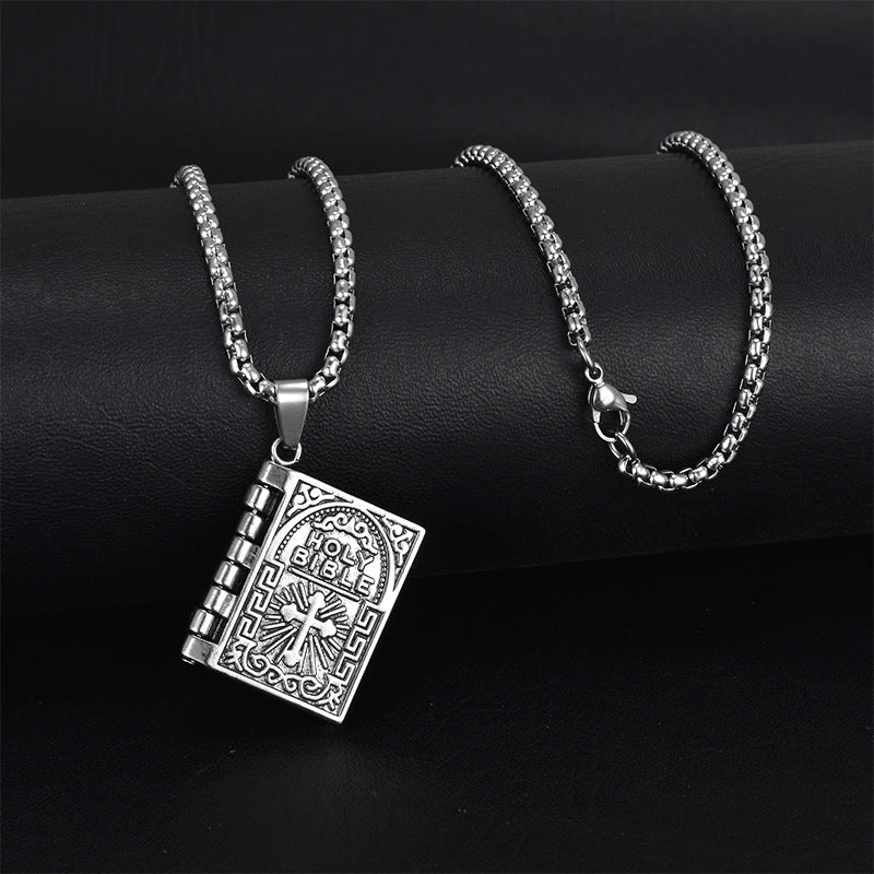 Wholesale Personality trendy titanium steel hip-hop necklace men's trendy disco all-match hiphop pendant long sweater chain pendant