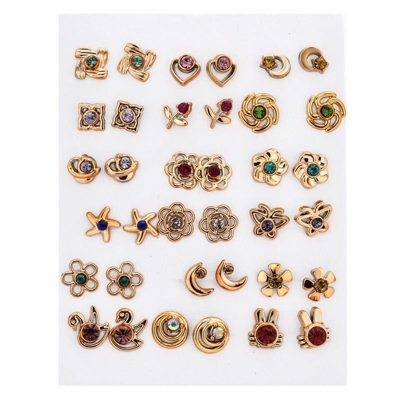 Wholesale 36 Pairs Geometric Earring Set