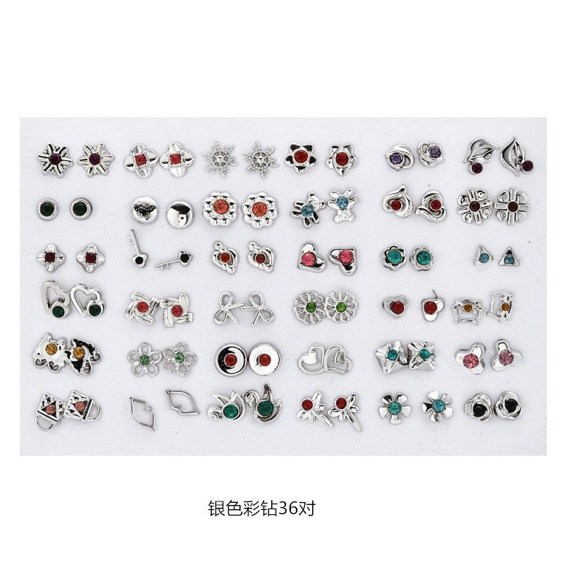 Wholesale 36 Pairs Geometric Earring Set