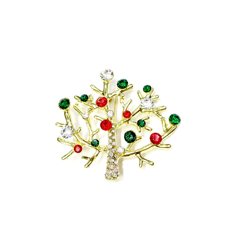 Wholesale Creative Diamond Bow Wreath Heart-Shaped Brooch