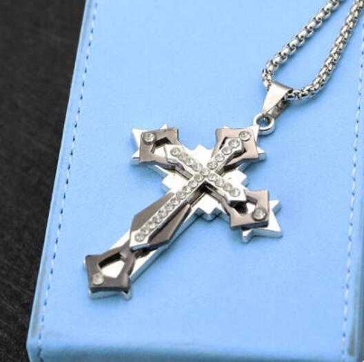 Wholesale  pendant disco long titanium steel chain net red hip hop necklace dry firewood fire jewelry