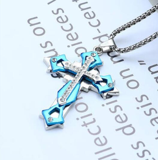 Wholesale  pendant disco long titanium steel chain net red hip hop necklace dry firewood fire jewelry