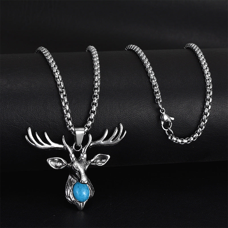 Wholesale Personality trendy titanium steel hip-hop necklace men's trendy disco all-match hiphop pendant long sweater chain pendant