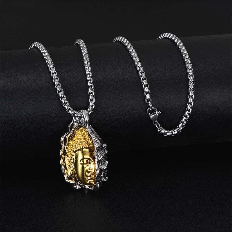 Wholesale Personality trendy titanium steel hip-hop necklace men's trendy disco all-match hiphop pendant long sweater chain pendant