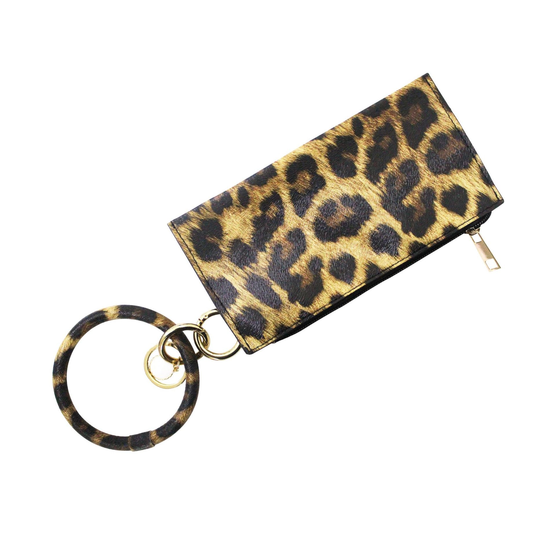 Wholesale Leopard Wallet Wrist Keychain