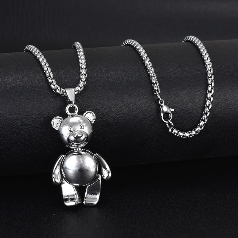 Wholesale Personality trendy titanium steel hip-hop necklace men's trendy disco all-match hiphop pendant long sweater chain pendant